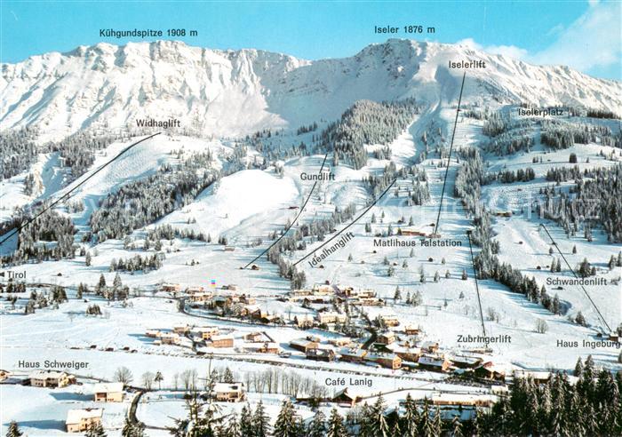 Oberjoch Panorama Skigebiet Allgaeuer Alpen Fliegeraufnahme