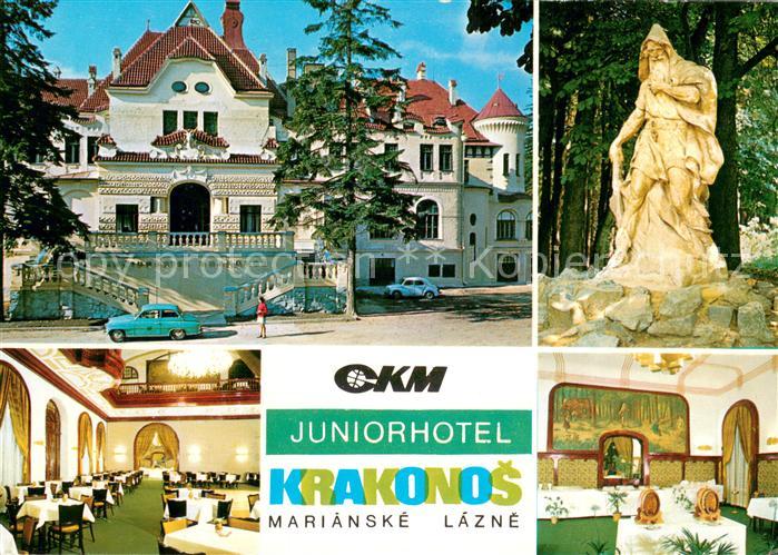 Marianske Lazne Juniorhotel Krakonos CKM Restaurant Statue