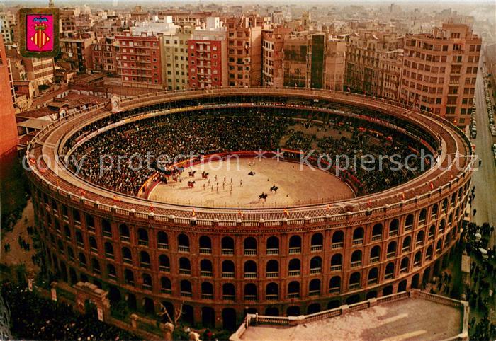 Valencia Valenciana Plaza de Toros Stierkampfarena Fliegeraufnahme