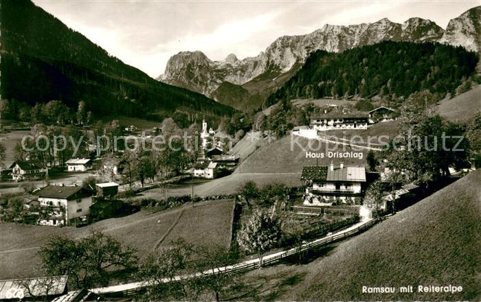 Ramsau Berchtesgaden Haus Drischlag Panorama mit Reiteralpe