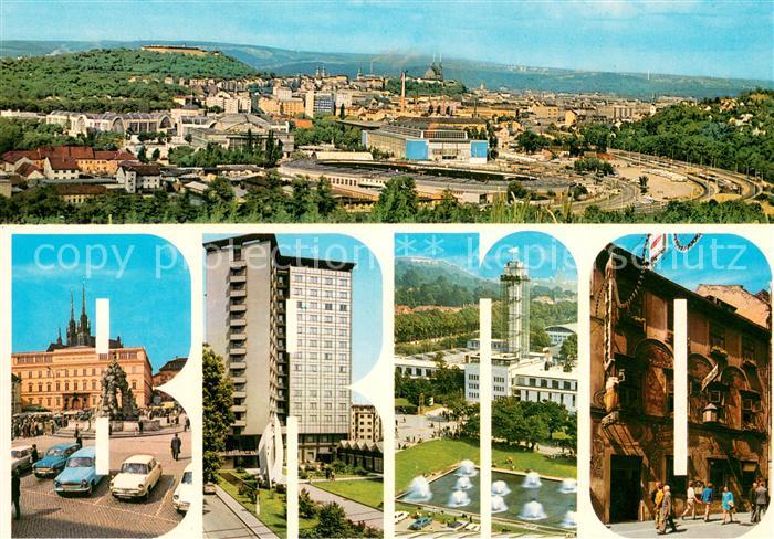 Brno Bruenn Celkovy pohled namesti 25 unora Interhotel Continental Vyhlidkova ve