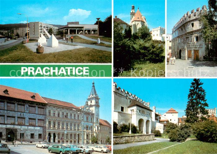 Prachatice Sidliste v Hradebni ulici Dekansky chram Literatska skola Stara a nov