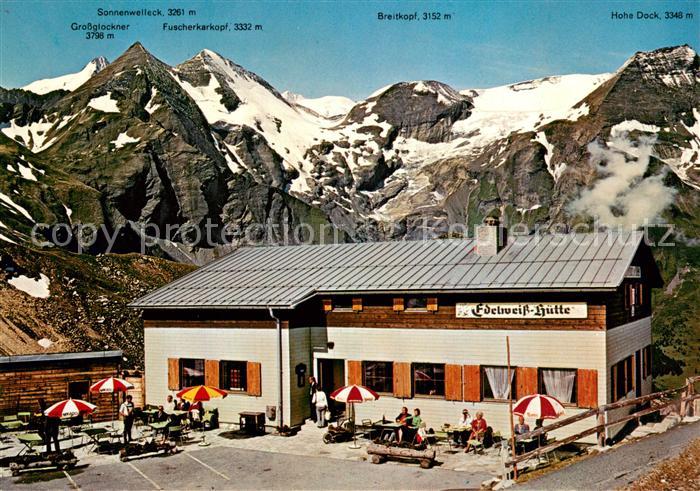 Grossglockner Hochalpenstrasse Edelweiss Huette Parkplatz Edelweisspitze