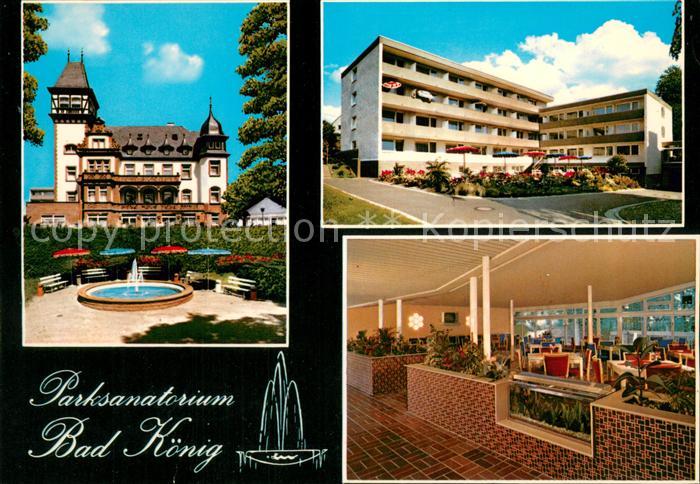 Bad Koenig Odenwald Parksanatorium Schlossbergklinik Brunnen Speisesaal