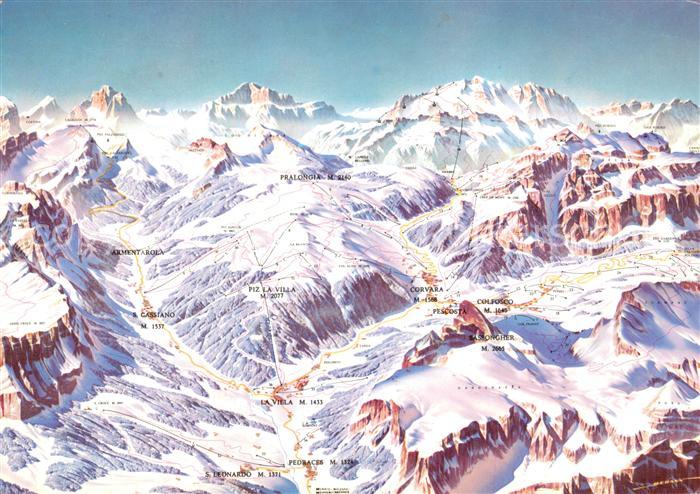 Alta Badia Corvara Panoramakarte