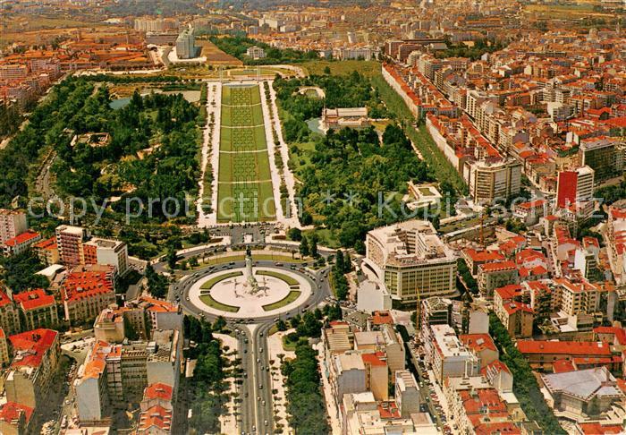 Lisboa Parque Eduardo VII e Avenue de Liberdade Vue aerienne