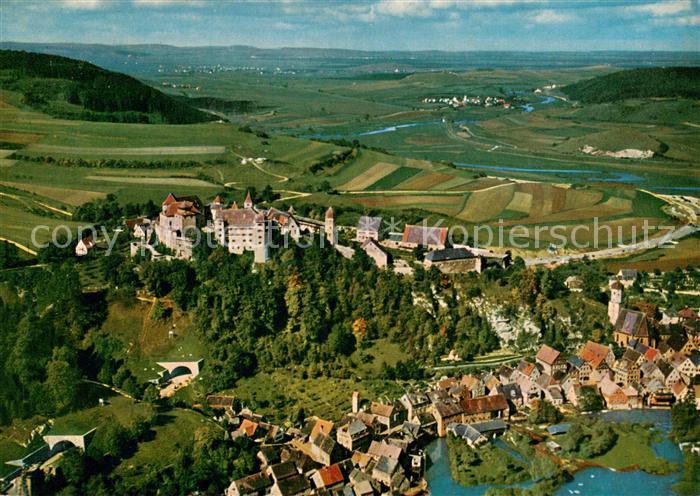 Harburg Schwaben Fliegeraufnahme mit Fuerstlicher Burgschenke