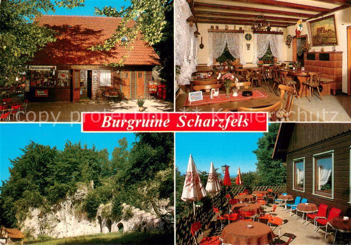 Bad Lauterberg Burgruine Scharzfels Gaststaette Gaststube Terrasse