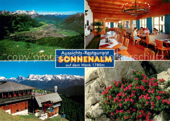 GARMISCH-PARTENKIRCHEN Bayern Aussichts Restaurant Sonnenalm auf dem Wank Panora
