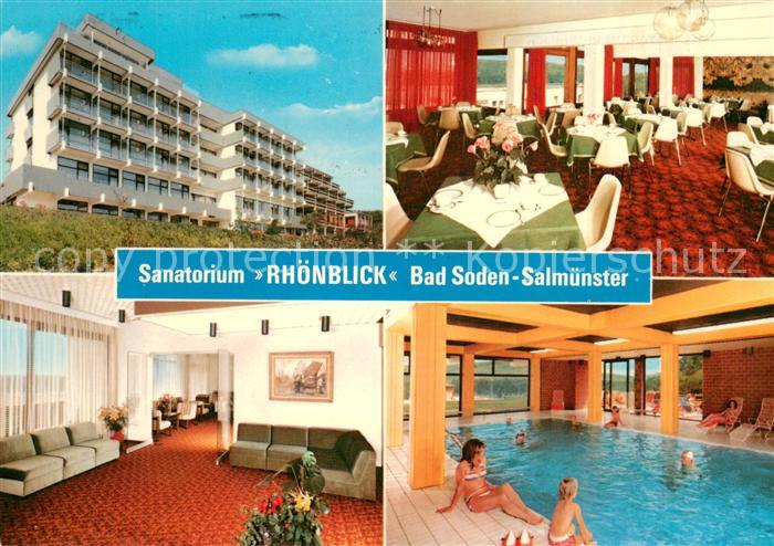 Bad Soden-Salmuenster Sanatorium Rhoenblick Speisesaal Foyer Hallenbad