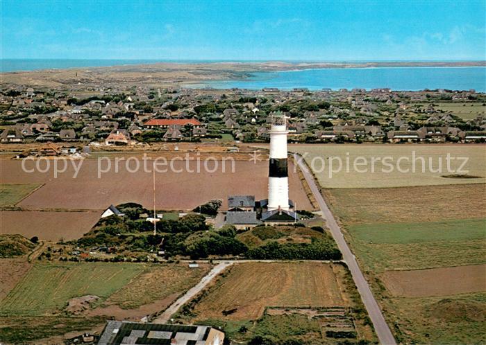 Kampen Sylt Fliegeraufnahme mit Leuchtturm