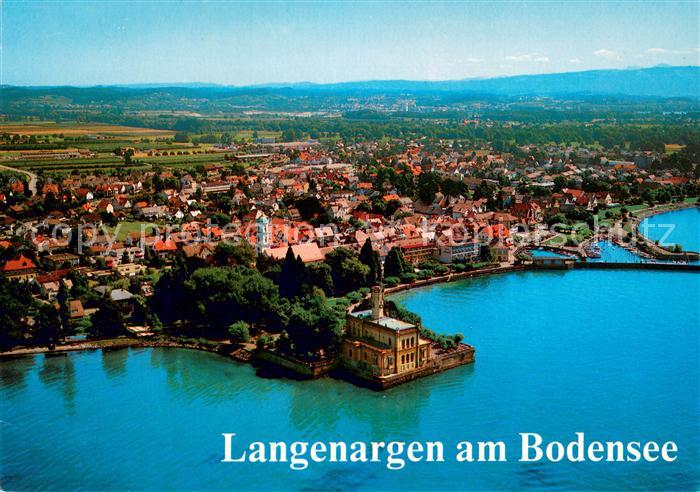 Langenargen Bodensee Fliegeraufnahme mit Schloss Montfort