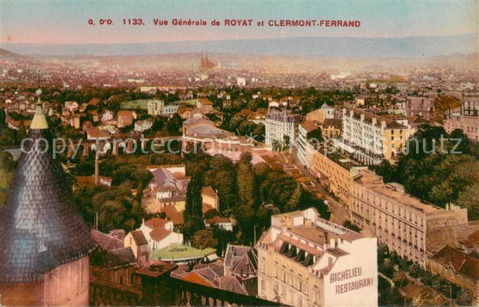 Royat 63-les-Bains et Clermon Ferrand vue Generale