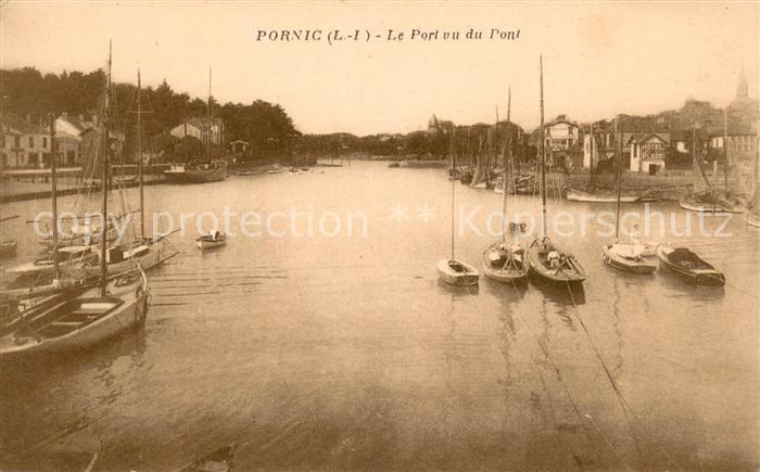 Pornic 44 Le port vu du pont