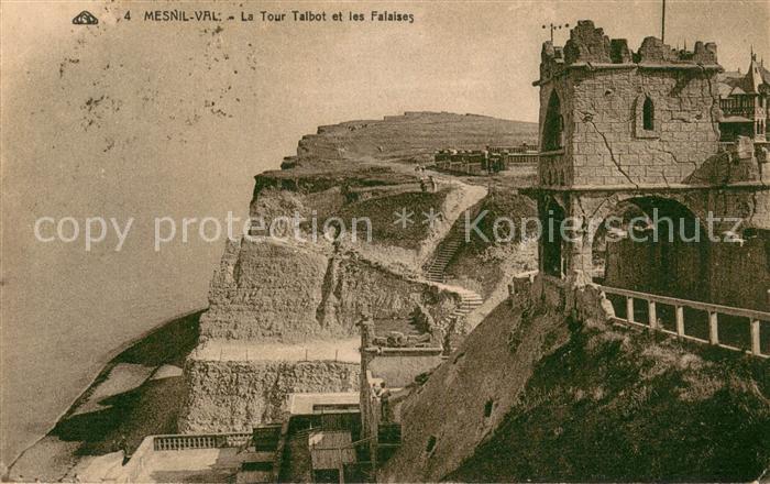 Mesnil-Val La Tour Talbot et les falaises