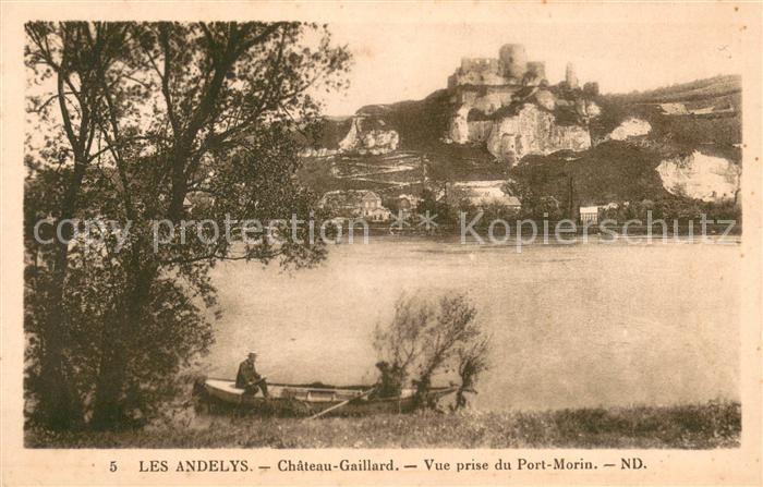 Les Andelys Chateau Gaillard vue prise du Port Mori