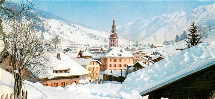 Le Monetier les Bains Village sous la neige l hiver en montagne