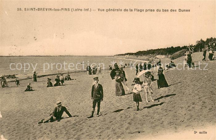 Saint-Brevin-les-Pins Vue Generale de la plage prise du bas des dunes