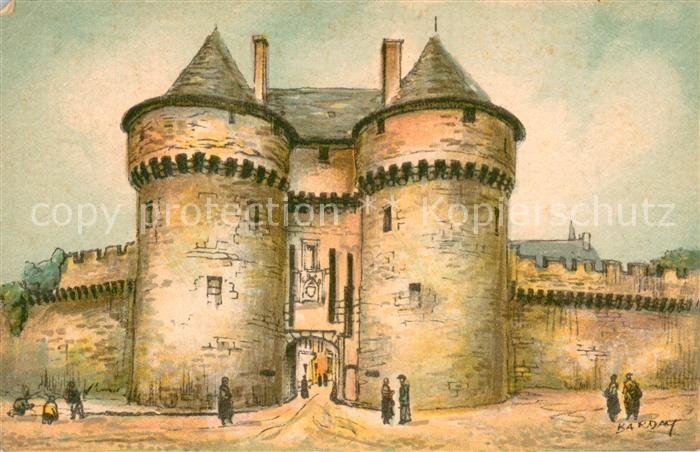 Guerande La Porte Saint Michel Peinture Kuenstlerkarte
