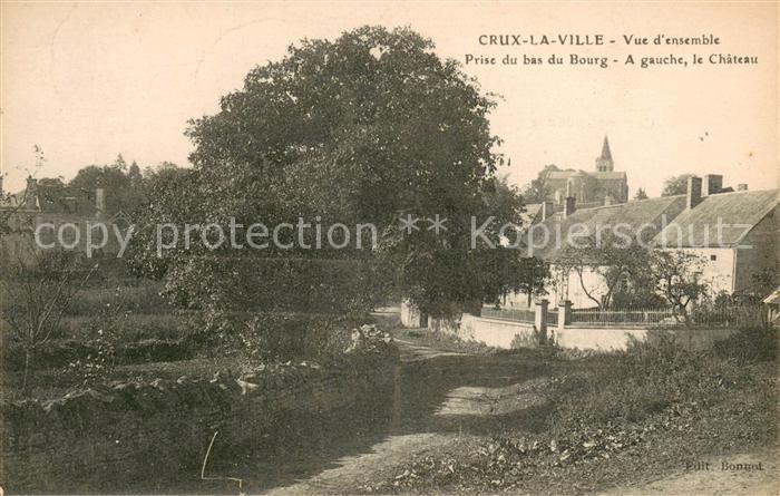 Crux-la-Ville Vue d ensemble prise du bas du Bourg Ch