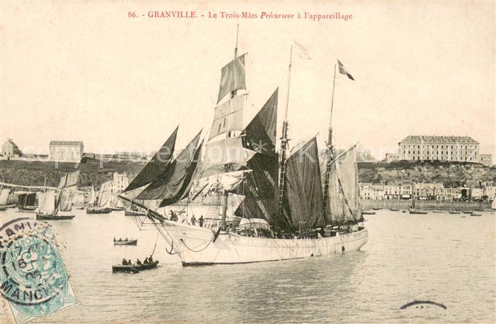 Granville 50 Manche Le Trois Mâts Precursuer a l appareillage