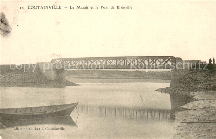 Coutainville Le marais et le pont de Blainville