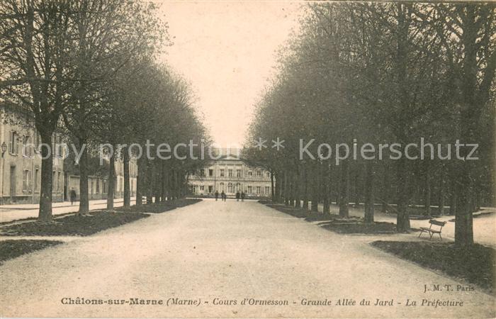 Chalons-sur-Marne Cours d Ormesson Grande Allée du Jard la Prefecture