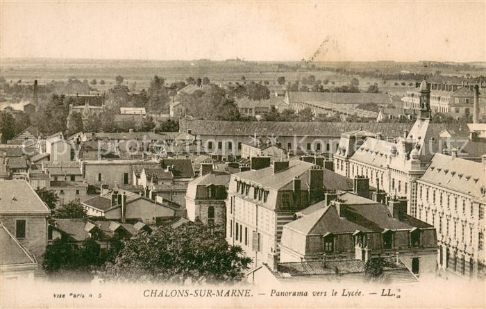 Chalons-sur-Marne Panorama vers le lycée