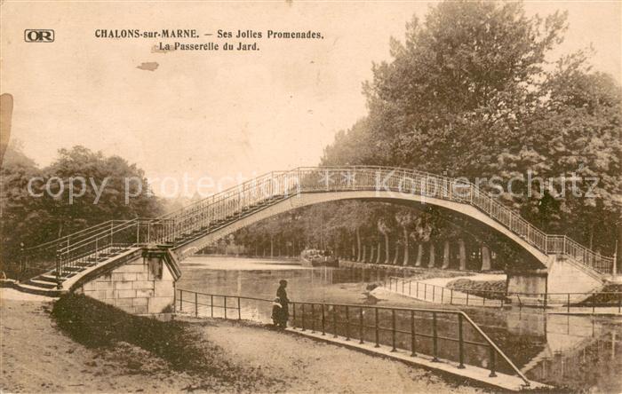 Chalons-sur-Marne Passerelle du Jard et ses jolies promenades