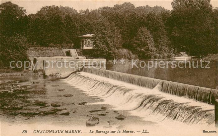 Chalons-sur-Marne Barrage sur la Marne