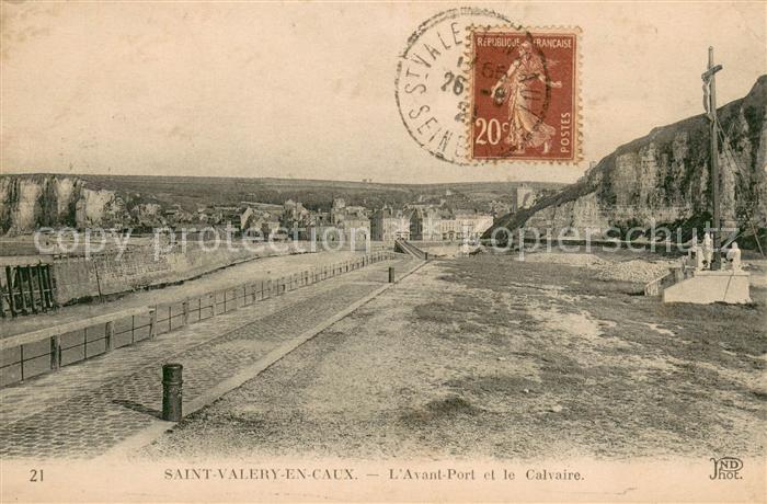 Saint-Valery-en-Caux Avant port et le calvaire