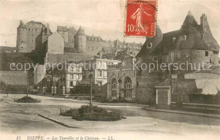 Dieppe 76 Les tourelles et le Chateau