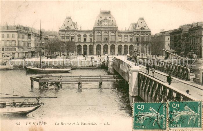 Le Havre La bourse et la passerelle