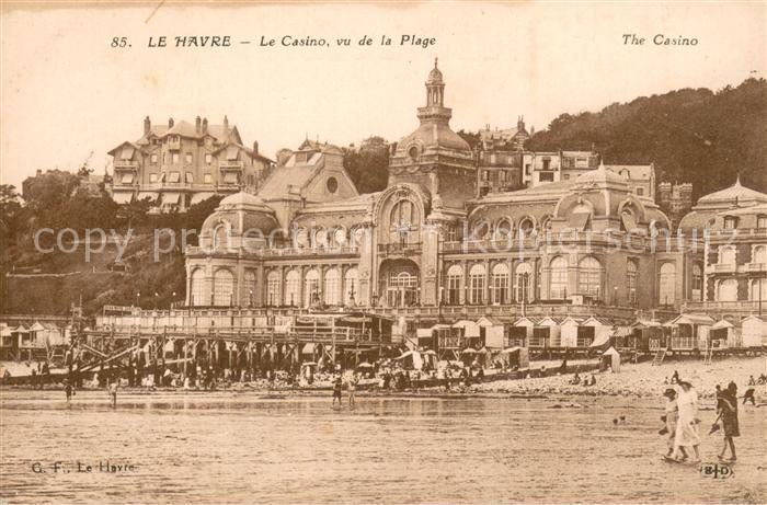 Le Havre Le casino vu de la plage