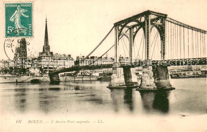 Rouen 76 Ancien pont suspendu