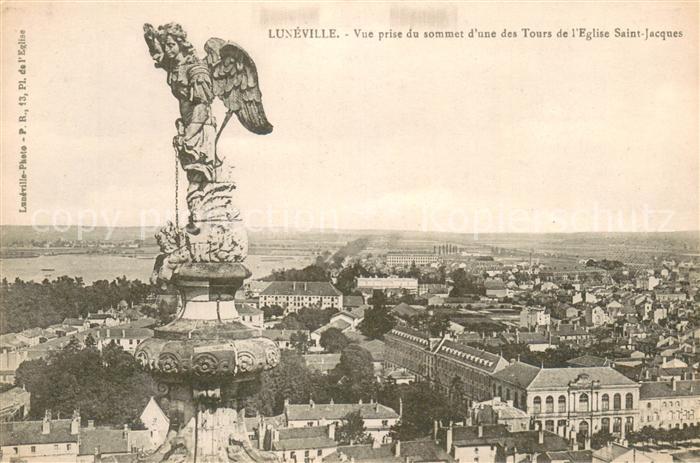 Luneville 54 Vue prise du sommet d une des tours de l Eglise Saint Jacques