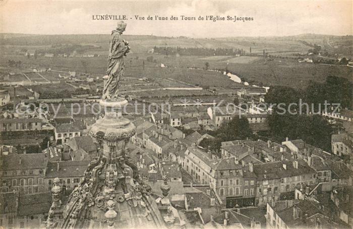 Luneville 54 Vue de l une des Tours de l Eglise Sain