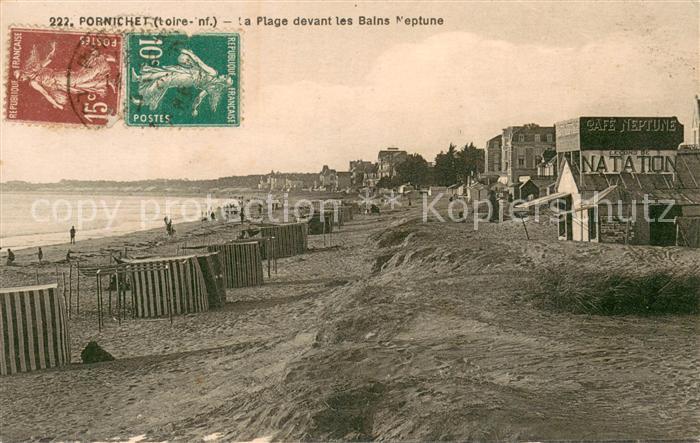Pornichet La plage devant les Bains Neptune
