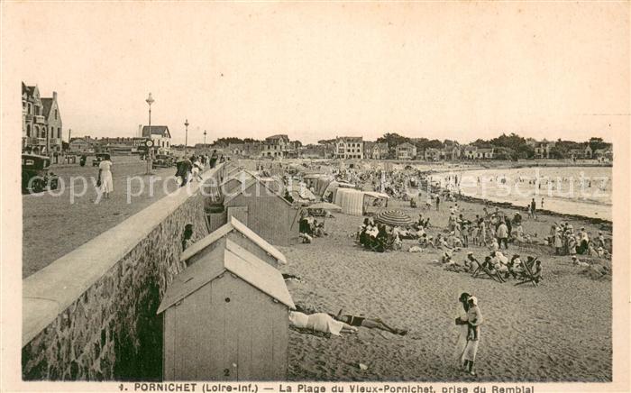 Pornichet La plage du vieux Pornichet vue prise du remblai