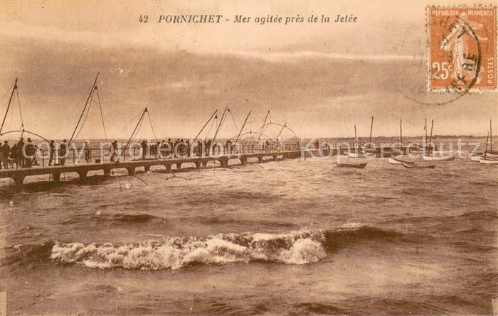 Pornichet Mer agité près de la jetée