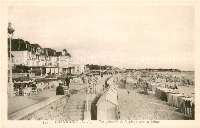 Pornichet Vue Generale de la plage vers la pointe