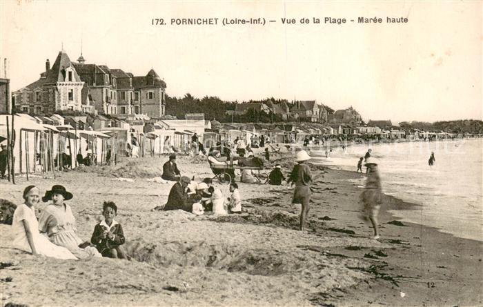 Pornichet Vue de la plage marée haute