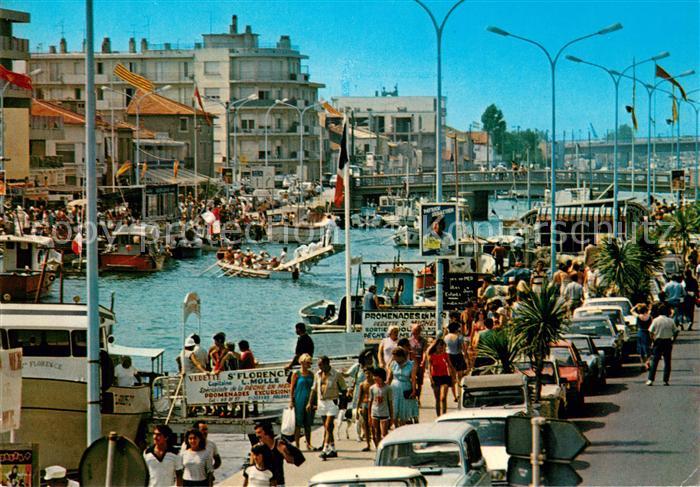 Palavas-les-Flots 34 Jour de fête avec joutes languedociennes sur le canal