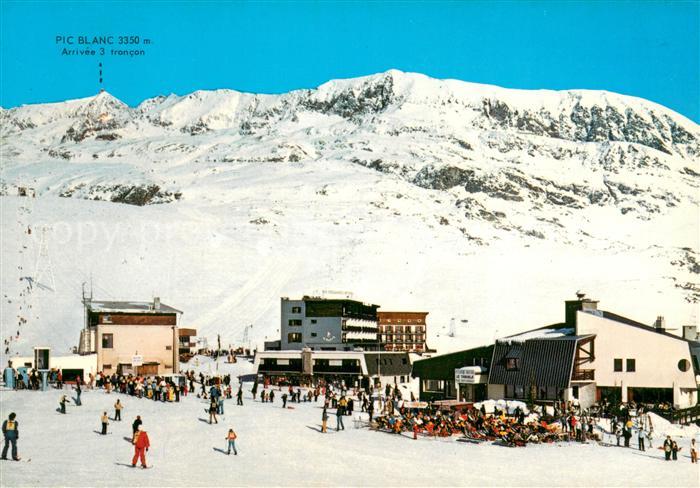 Alpe d Huez Isere Sports d hiver Départ du télépherique des Grandes Rousses Alpe