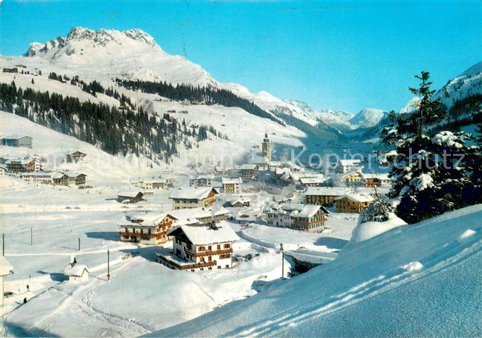 Lech Vorarlberg Panorama Wintersportplatz Alpen im Winter