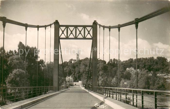 Gennes Maine-et-Loire Le Pont sur la Loire et vue sur St Eusebe
