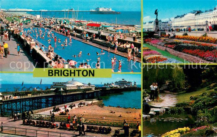 Brighton East Sussex Paddling Pool Peace Status Palace Pier Rock Gardens Preston