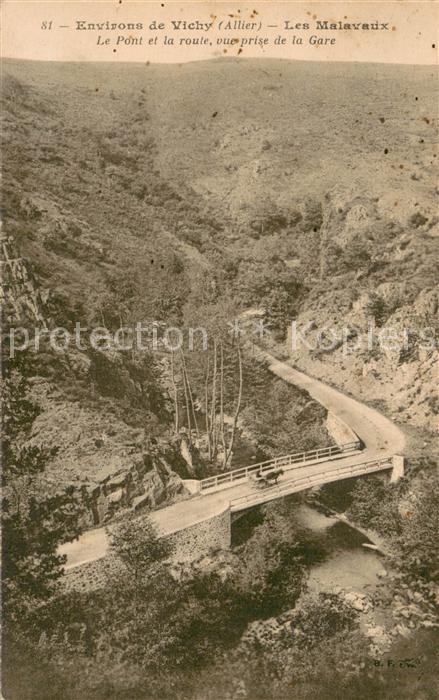Vichy Allier Les Malavaux Le Pont et la route vue prise de la Gare
