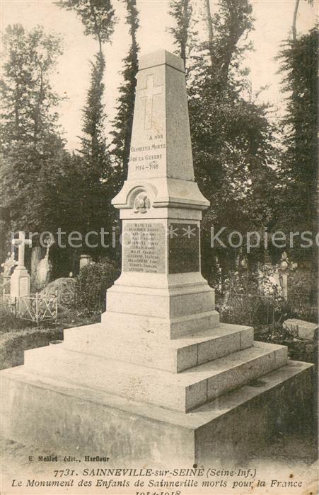 Sainneville Le Monument des Enfants de Sainneville morts pour la France 1914-18