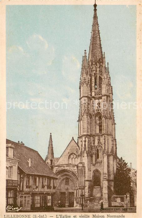 Lillebonne Eglise et vieille Maison Normande